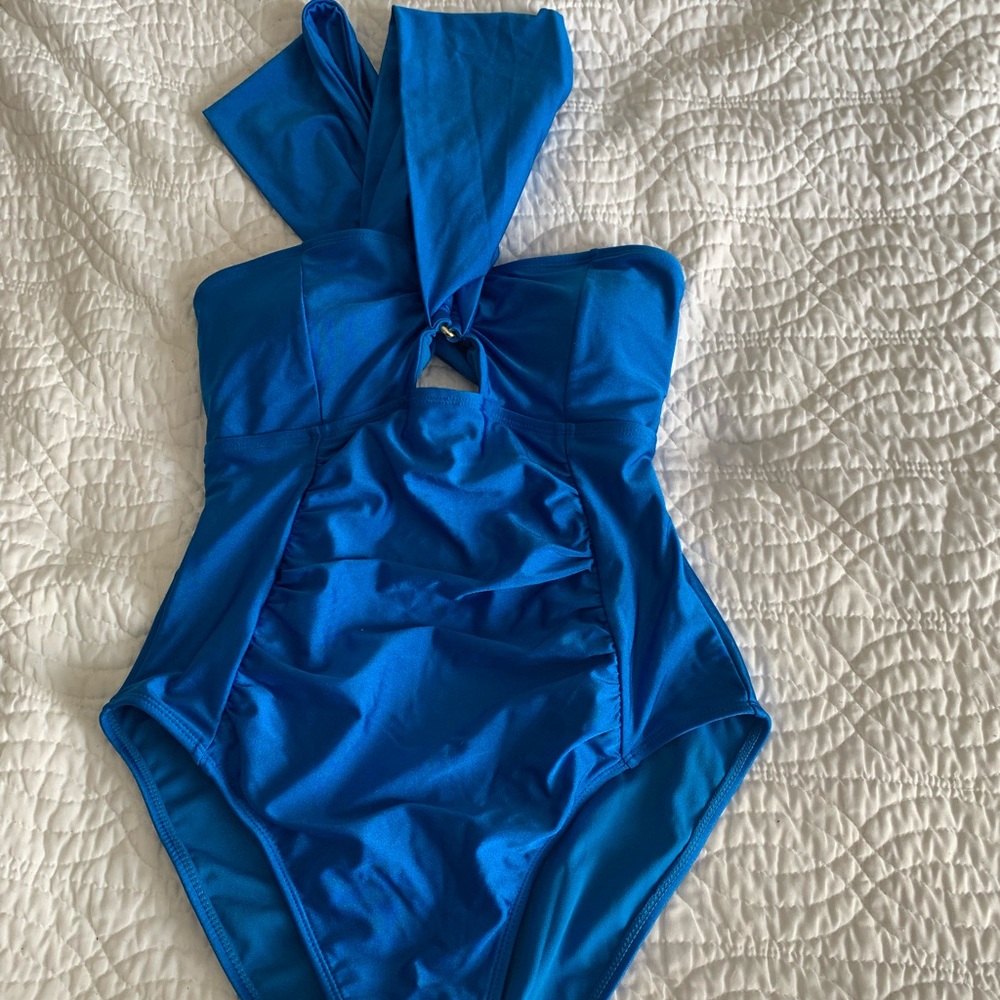 Mynah Womens Metallic One Piece Swimsuit - Picture 3 of 9